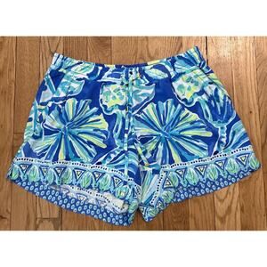 Lilly Pulitzer Blue and Green Floral Shorts